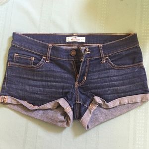 Hollister Cuffed Denim Short Shorts